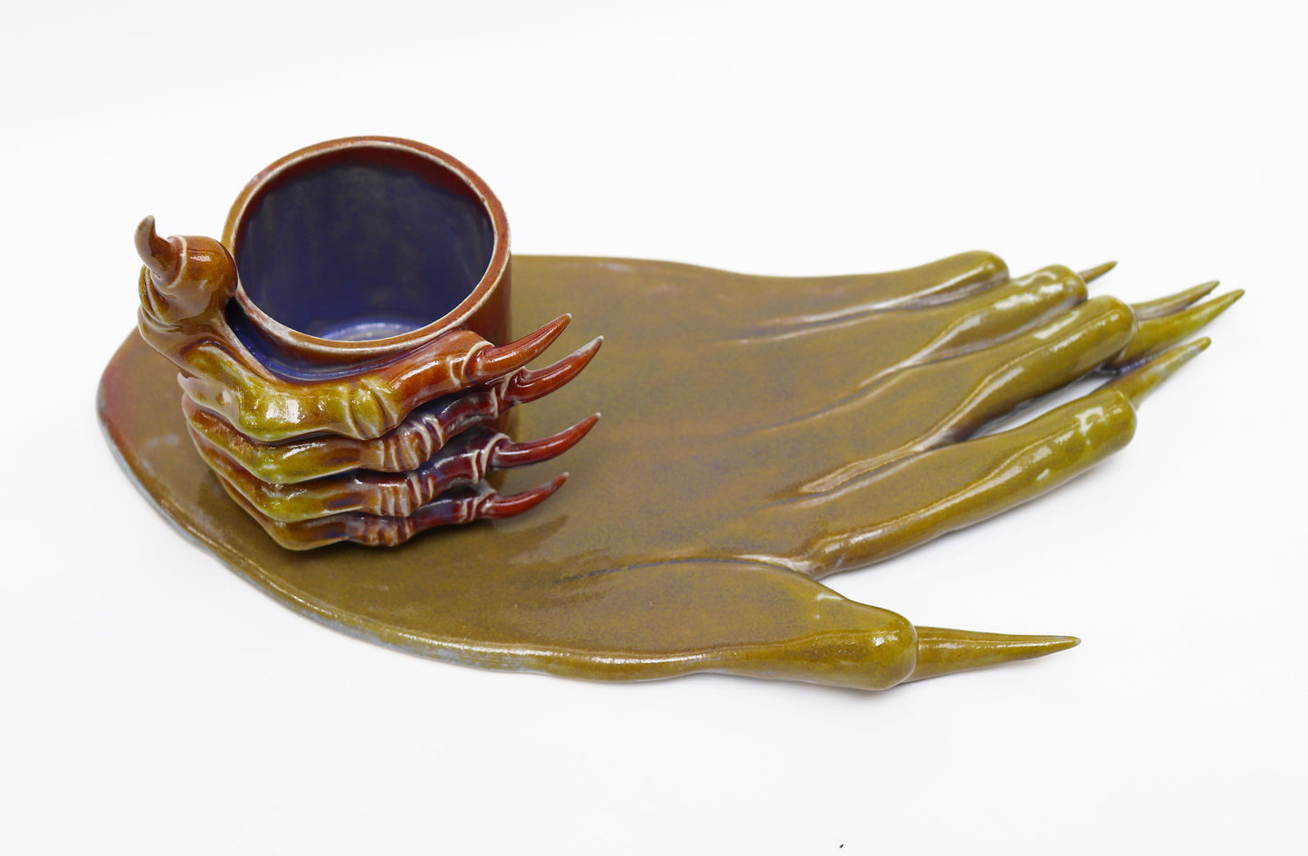 Rainbow Green Monstrous Cup & Plate-Naomi Gilon-APOC STORE