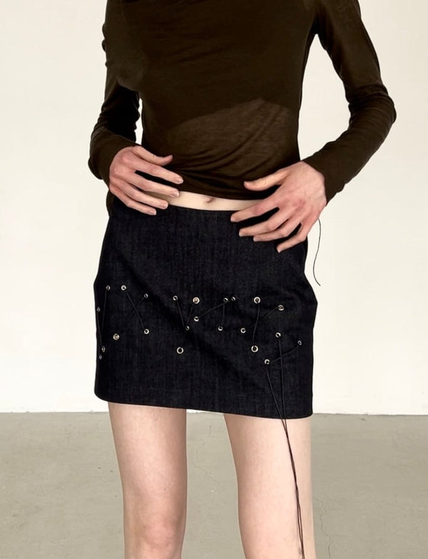 Skirt Monstroma Denim-V4K-APOC STORE