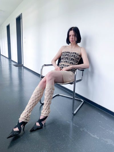 WAVY LACE LEG WARMERS-Calissa Teiniker-APOC STORE