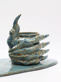 Spotted Blue Monstrous Cup & Plate-Naomi Gilon-APOC STORE