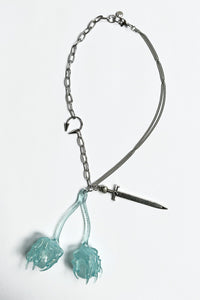 Baby Blue Cherry Necklace #2-Naomi Gilon-APOC STORE