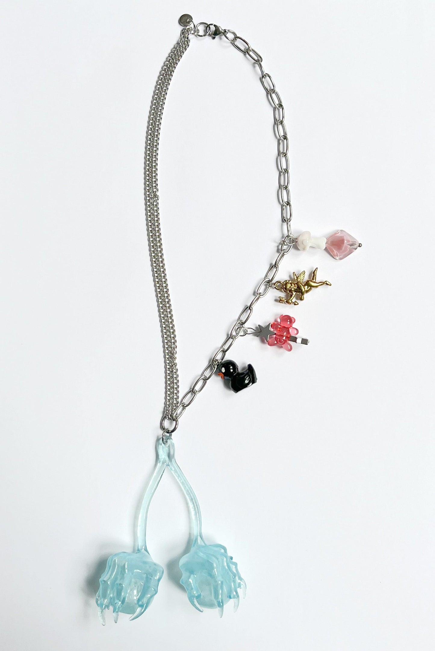 Baby Blue Cherry Necklace #3-Naomi Gilon-APOC STORE
