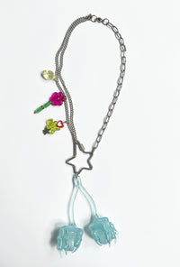 Baby Blue Cherry Necklace #1-Naomi Gilon-APOC STORE