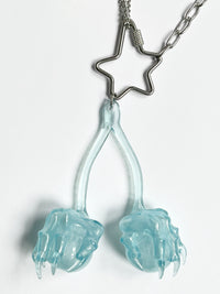 Baby Blue Cherry Necklace #1-Naomi Gilon-APOC STORE