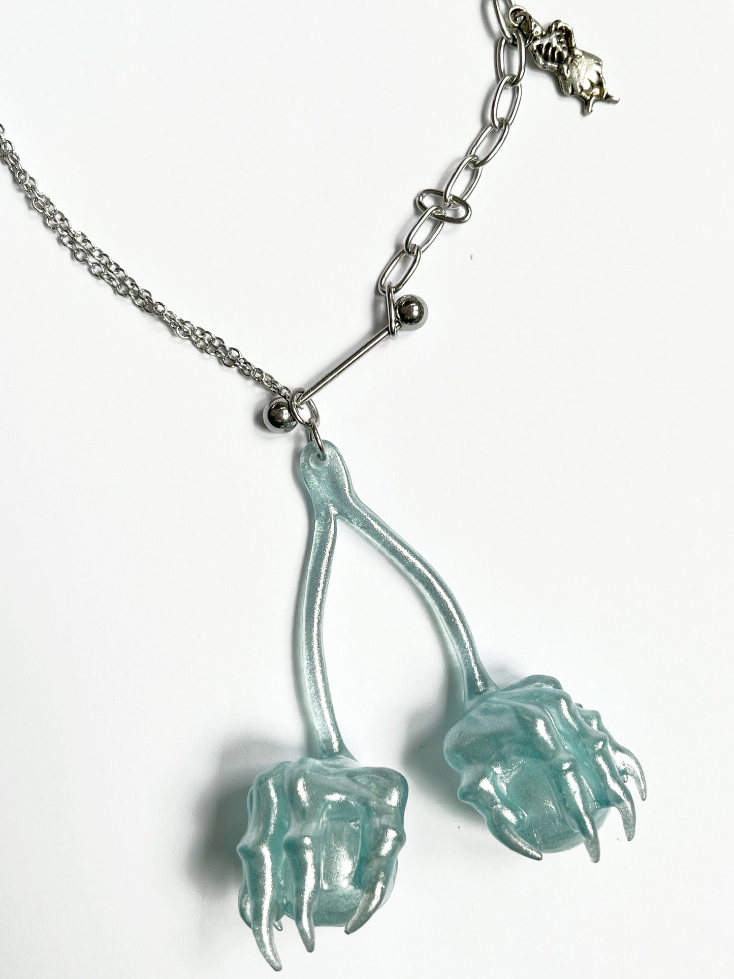 Baby Blue Cherry Necklace #4-Naomi Gilon-APOC STORE