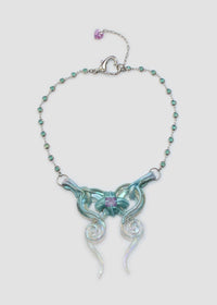 Ocean Iridescent Bow Necklace-Emma Pryde-APOC STORE