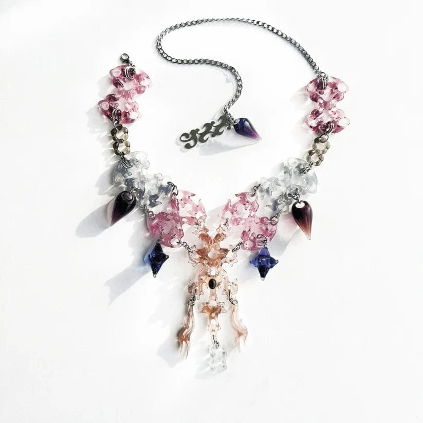 Hare Joint necklace Brown Purple-886lab-APOC STORE