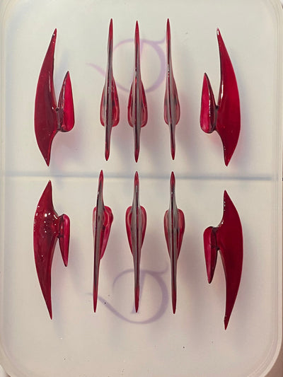 TD Claws Red Nail Set-Texto Dallas-APOC STORE