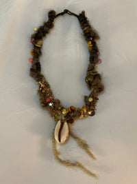 golden shell handmade necklace-Strangefruit-APOC STORE