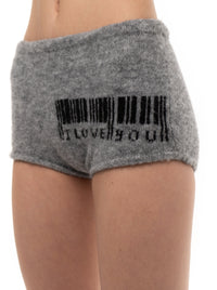 I LOVE YOU KNIT MICRO SHORTS-Urte Kat-APOC STORE