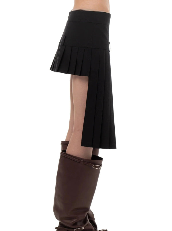 PLEATEDMIDI/MINISKIRTBLACK-Urte Kat-APOC STORE