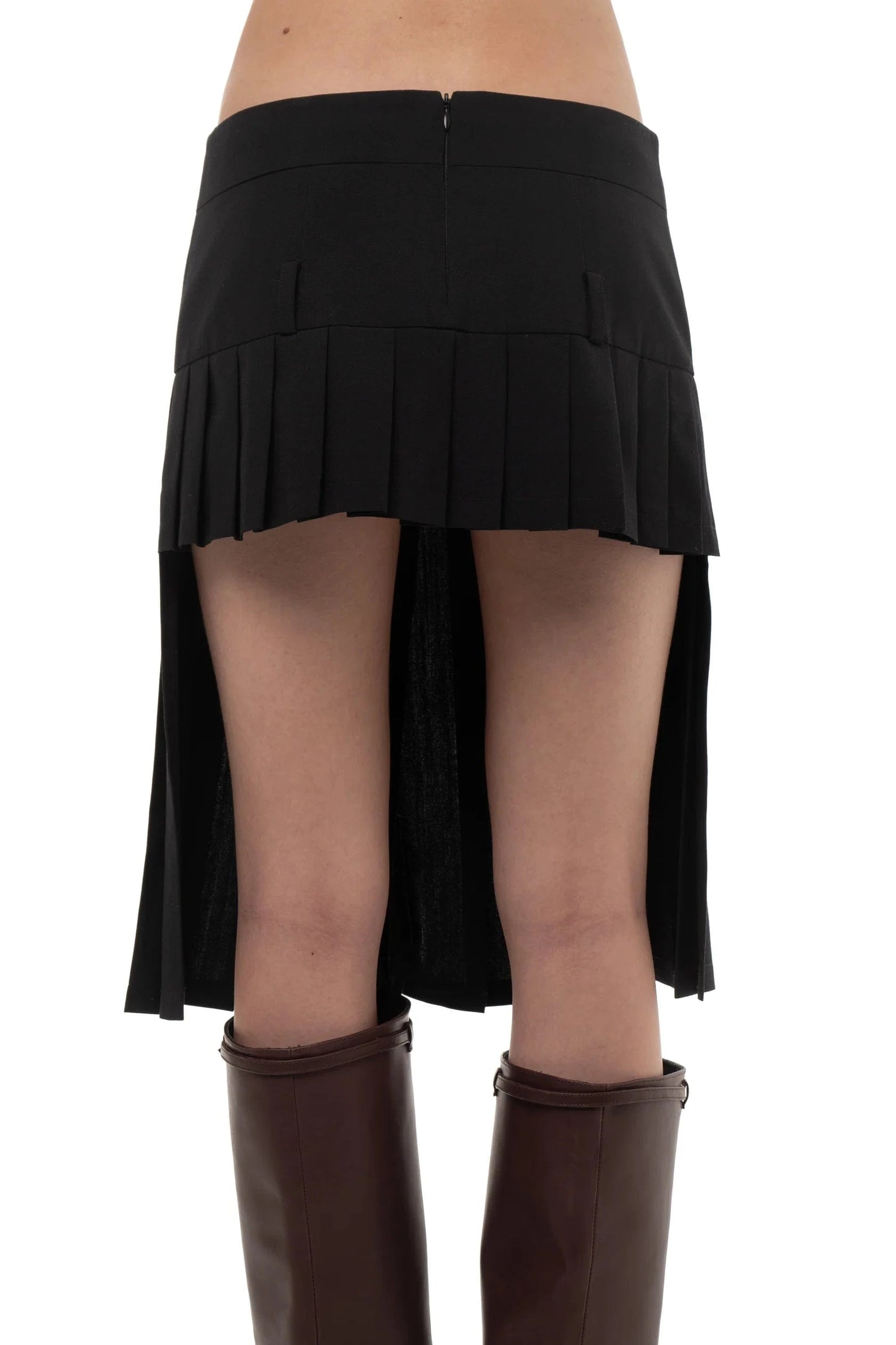 PLEATEDMIDI/MINISKIRTBLACK-Urte Kat-APOC STORE
