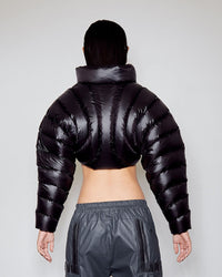 ION CROP PUFFER - BLACK-Izzy Du-APOC STORE