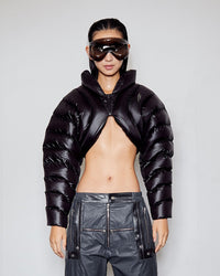 ION CROP PUFFER - BLACK-Izzy Du-APOC STORE