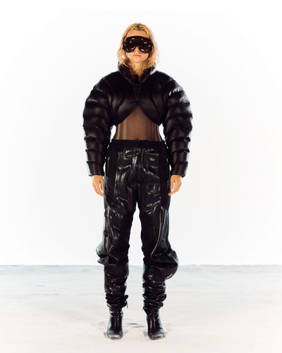 ION CROP PUFFER - BLACK-Izzy Du-APOC STORE