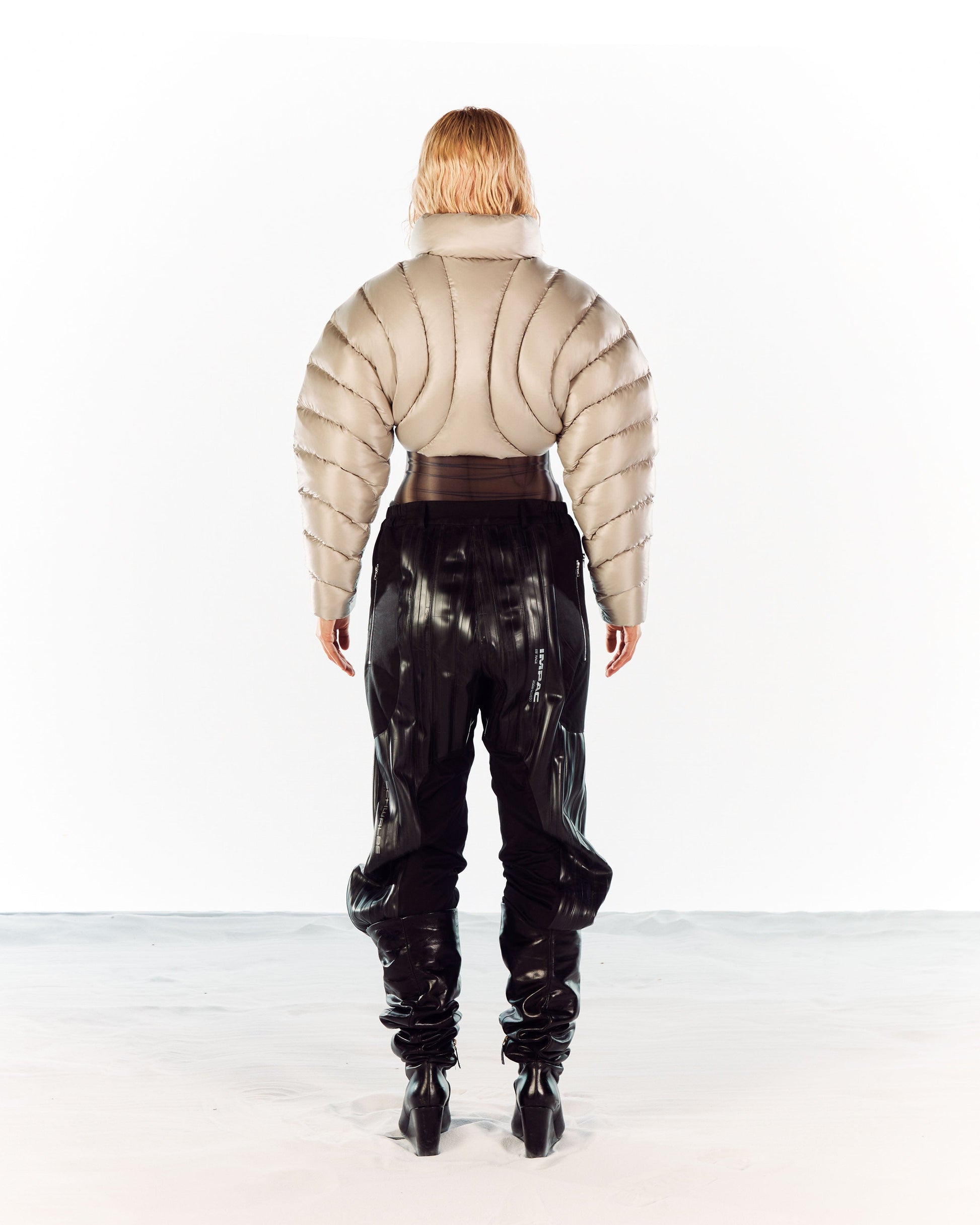 ION CROP PUFFER - BEIGE-Izzy Du-APOC STORE