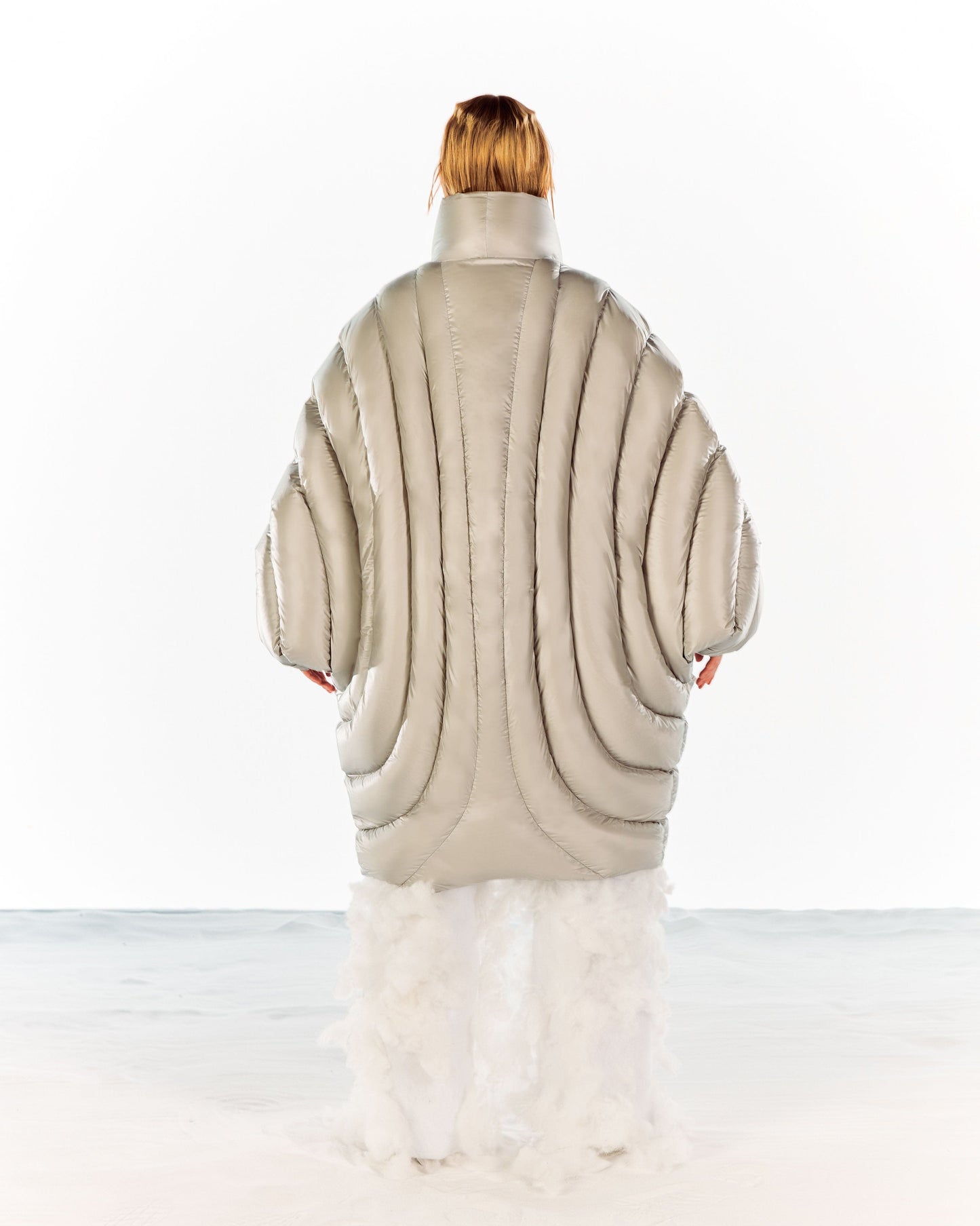 ION LONG PUFFER - BEIGE/GREY-Izzy Du-APOC STORE