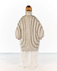 ION LONG PUFFER - BEIGE/GREY-Izzy Du-APOC STORE