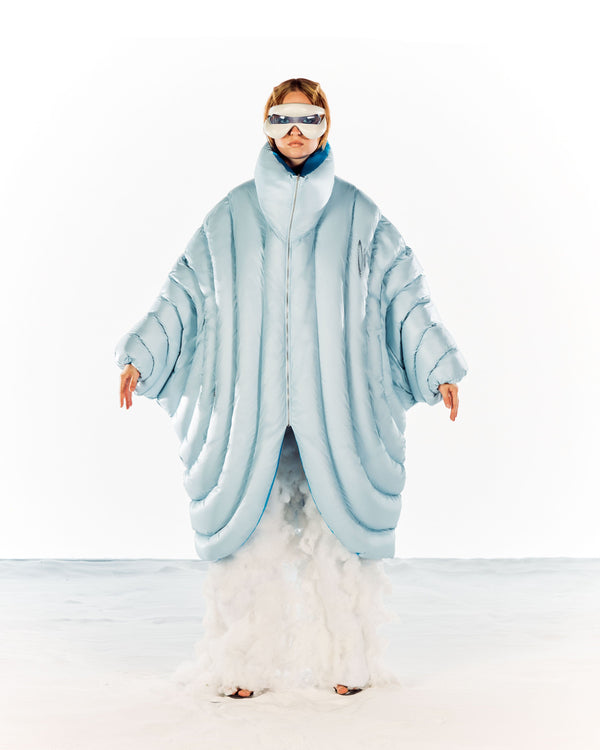 ION LONG PUFFER - ICE BLUE-Izzy Du-APOC STORE
