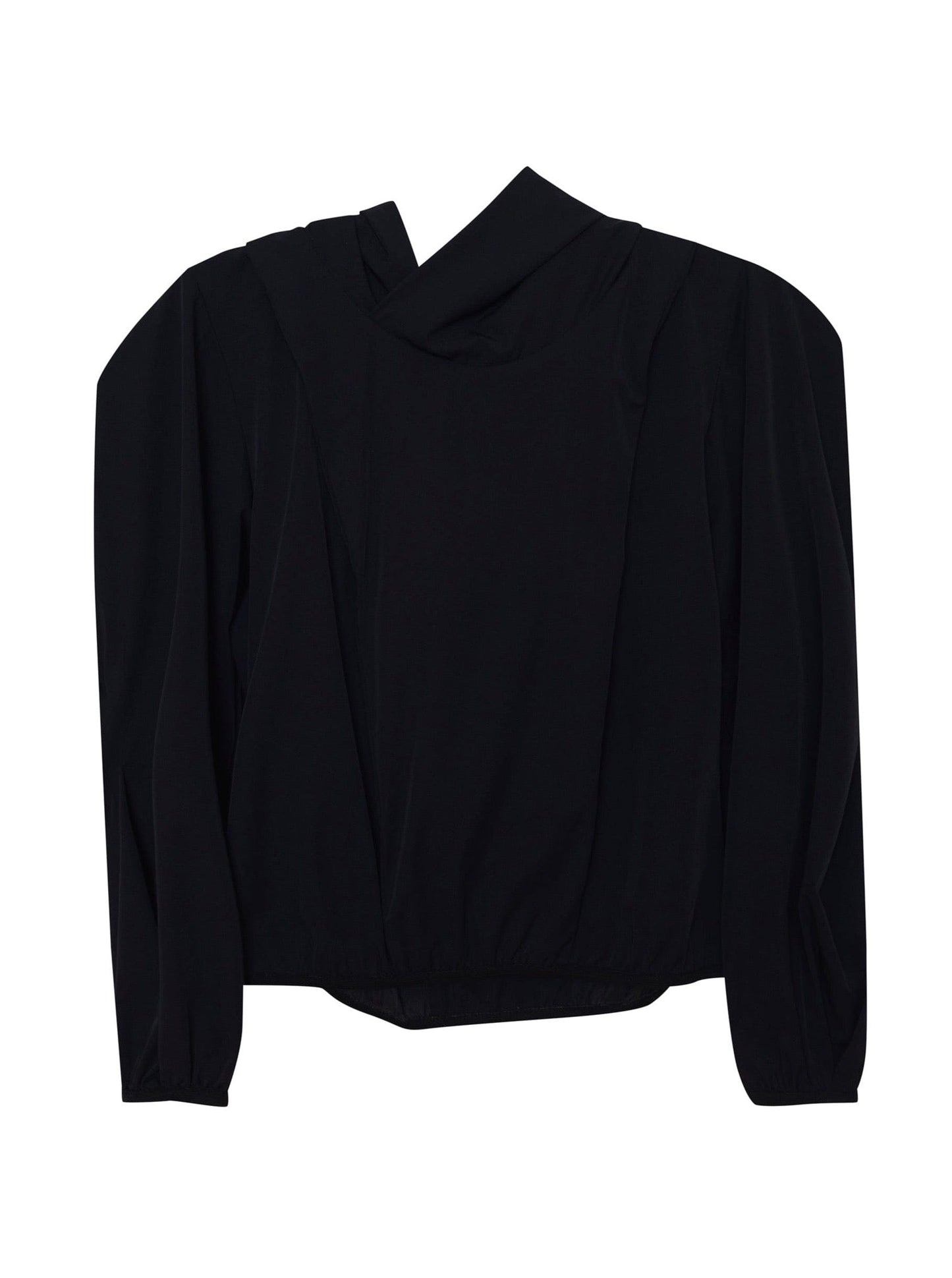 Hoodie top black-Izzy Du-APOC STORE