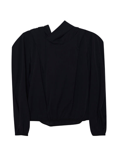 Hoodie top black-Izzy Du-APOC STORE