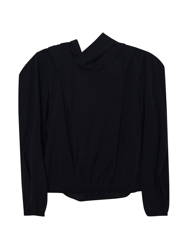 Hoodie top black-Izzy Du-APOC STORE