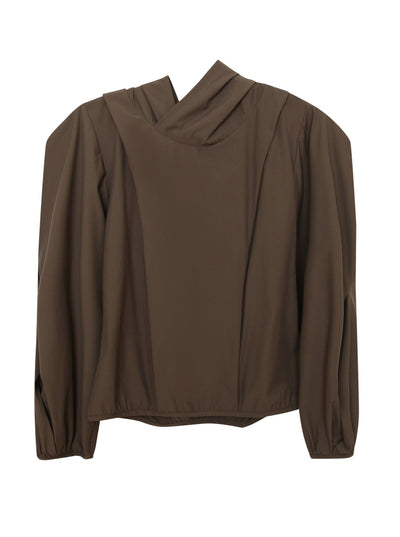 Hoodie top brown-Izzy Du-APOC STORE