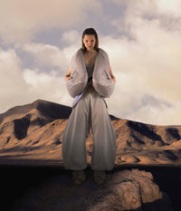 HALO Puffer vest beige-Izzy Du-APOC STORE