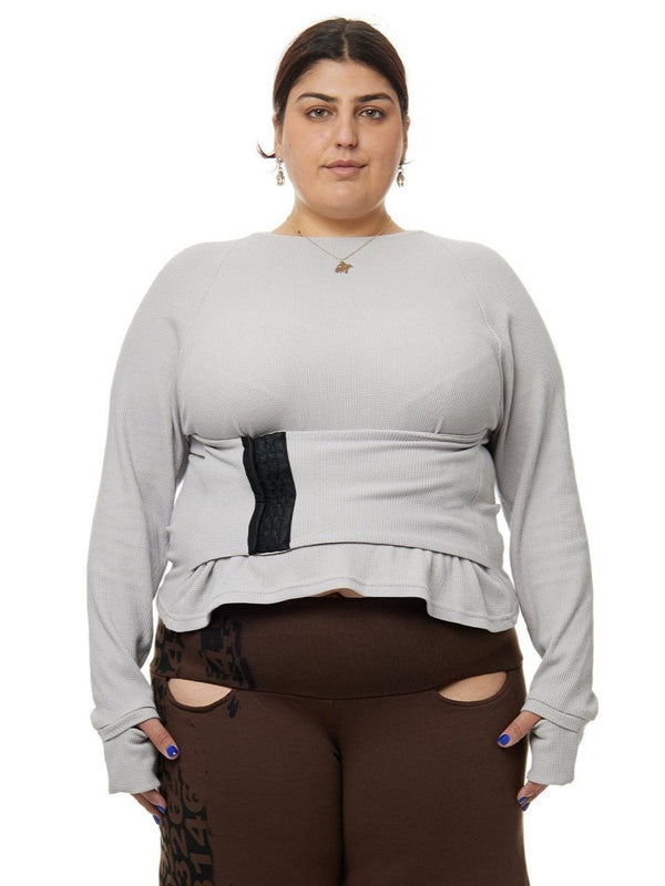 Wrapped Top - Grey-Karlaidlaw-APOC STORE