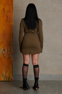 Jester Dress - Khaki-Karlaidlaw-APOC STORE