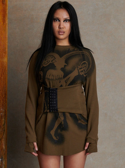 Jester Dress - Khaki-Karlaidlaw-APOC STORE