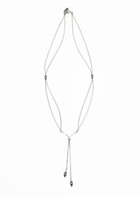 Silver tassel necklace 06-Jaekim-APOC STORE