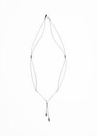 Silver tassel necklace 06-Jaekim-APOC STORE