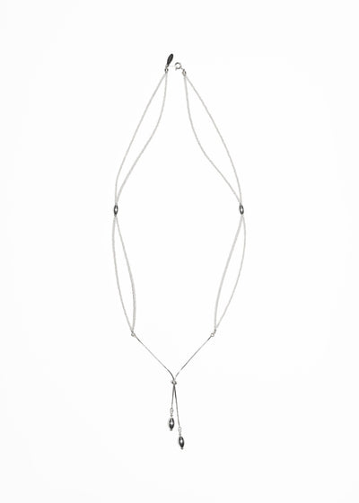 Silver tassel necklace 06-Jaekim-APOC STORE