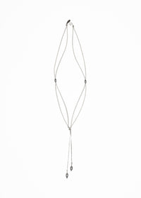 Silver tassel necklace 06-Jaekim-APOC STORE