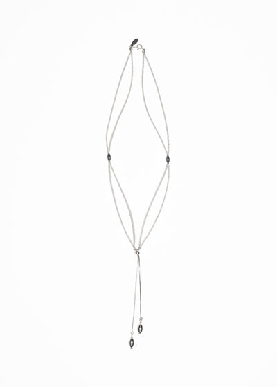 Silver tassel necklace 06-Jaekim-APOC STORE