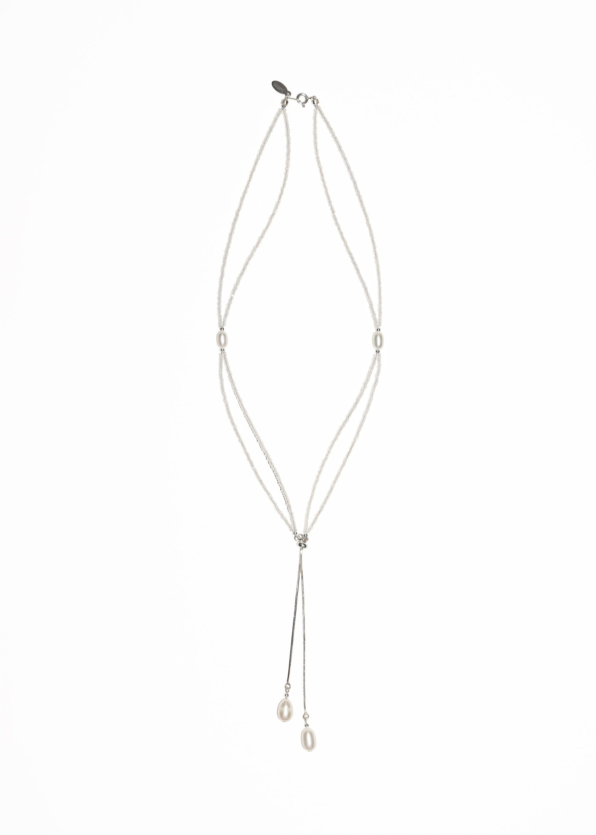 Pearl tassel necklace 06-Jaekim-APOC STORE