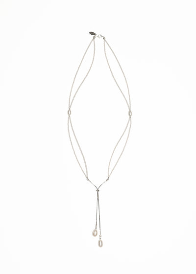 Pearl tassel necklace 06-Jaekim-APOC STORE