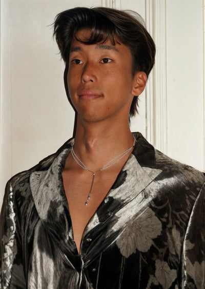 Silver tassel necklace 06-Jaekim-APOC STORE