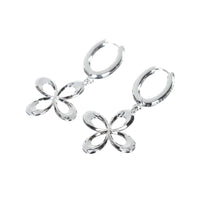 surgery clover logo earrings 'silver'-Surgery-APOC STORE