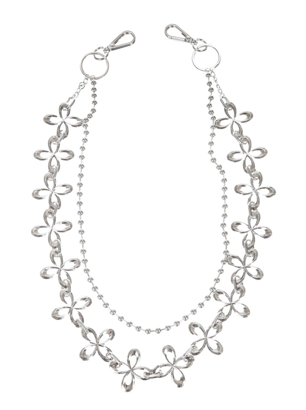 surgery clover logo full chain 'silver'-Surgery-APOC STORE