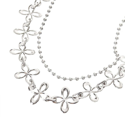 surgery clover logo full chain 'silver'-Surgery-APOC STORE