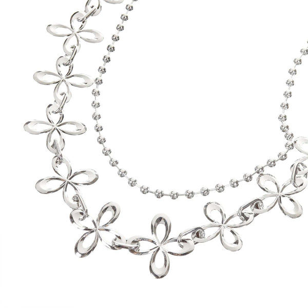 surgery clover logo full chain 'silver'-Surgery-APOC STORE