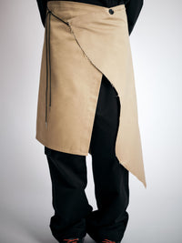 009PAKU SKIRT BEIGE-Kei Kawai-APOC STORE