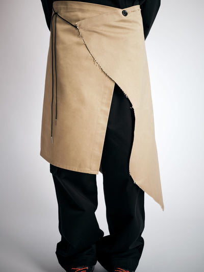 009PAKU SKIRT BEIGE-Kei Kawai-APOC STORE