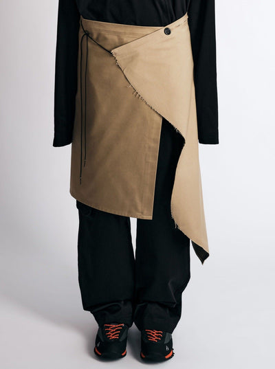 009PAKU SKIRT BEIGE-Kei Kawai-APOC STORE