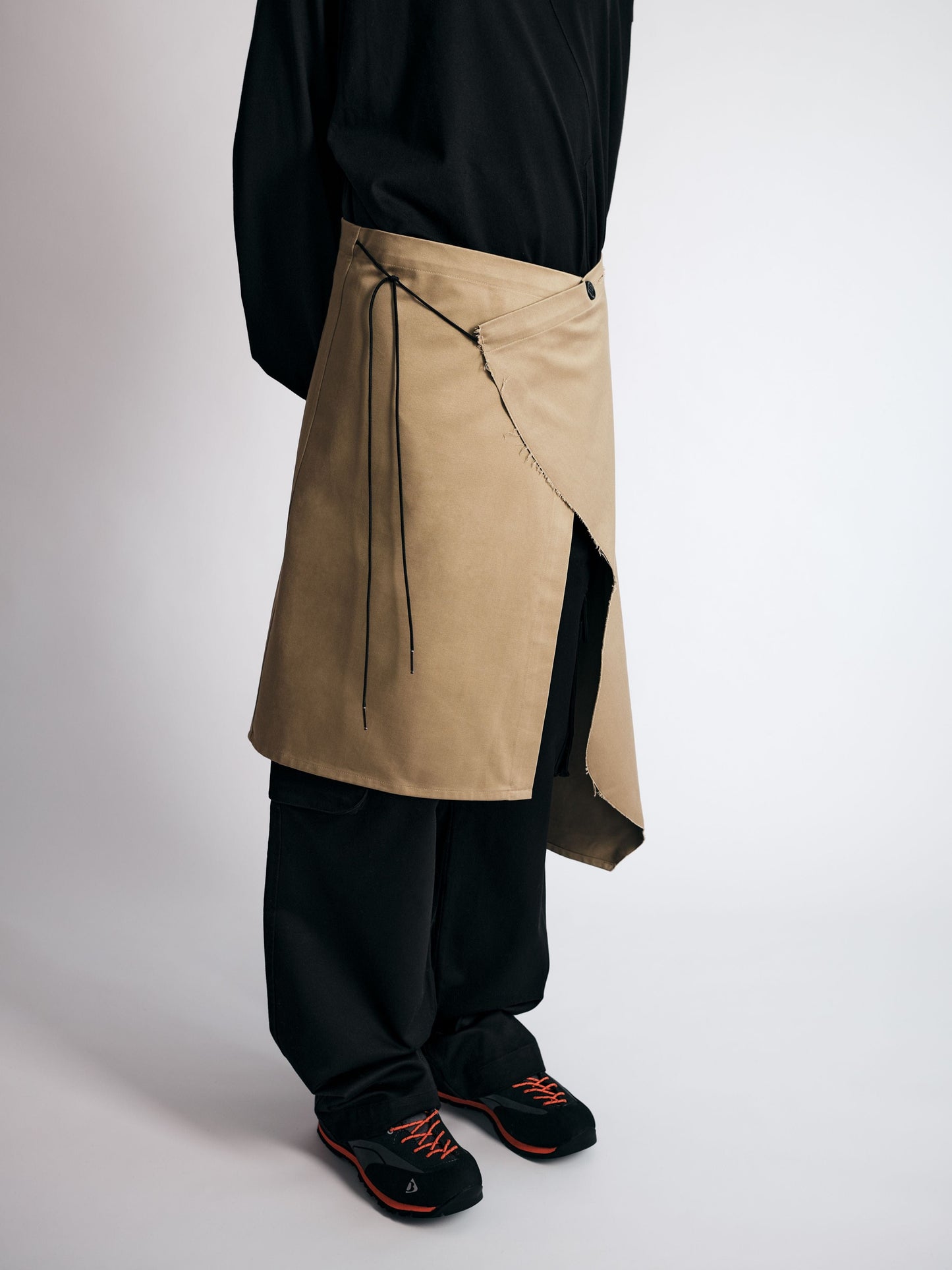 009PAKU SKIRT BEIGE-Kei Kawai-APOC STORE