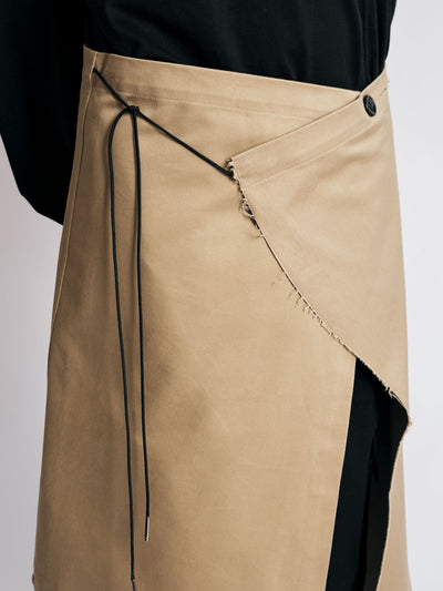 009PAKU SKIRT BEIGE-Kei Kawai-APOC STORE