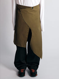 009PAKU SKIRT KHAKI-Kei Kawai-APOC STORE