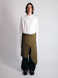 009PAKU SKIRT KHAKI-Kei Kawai-APOC STORE